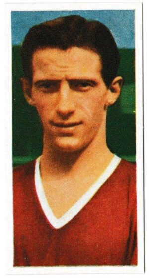 Cadet Sweets - 'Footballers (1959)' - Card #8 - Dennis Viollet (Manchester United)