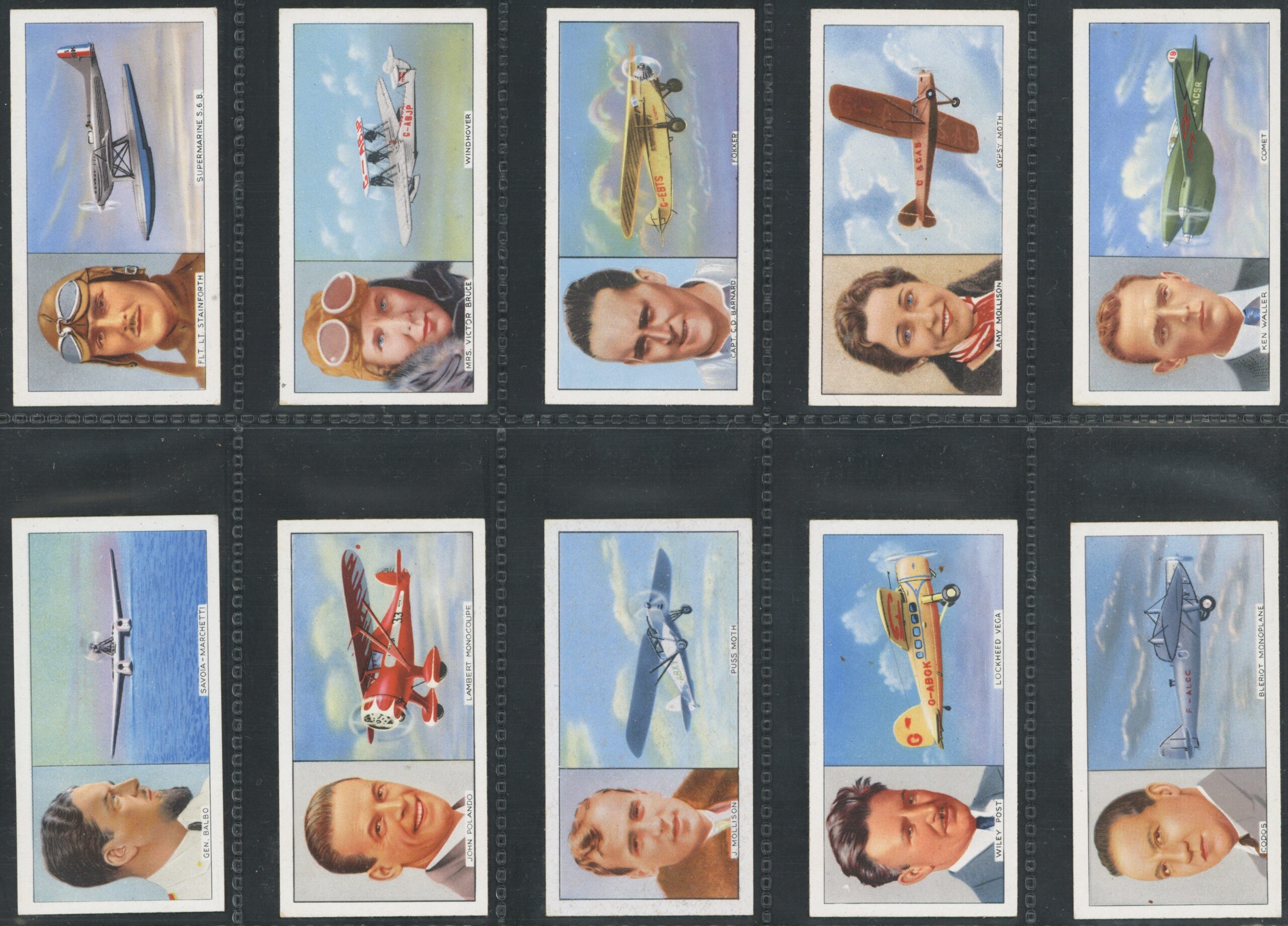 Carreras - 'Famous Airmen & Airwomen' - Complete Set (1936) Carreras - 'Famous Airmen & Airwomen' - Complete Set (1936)