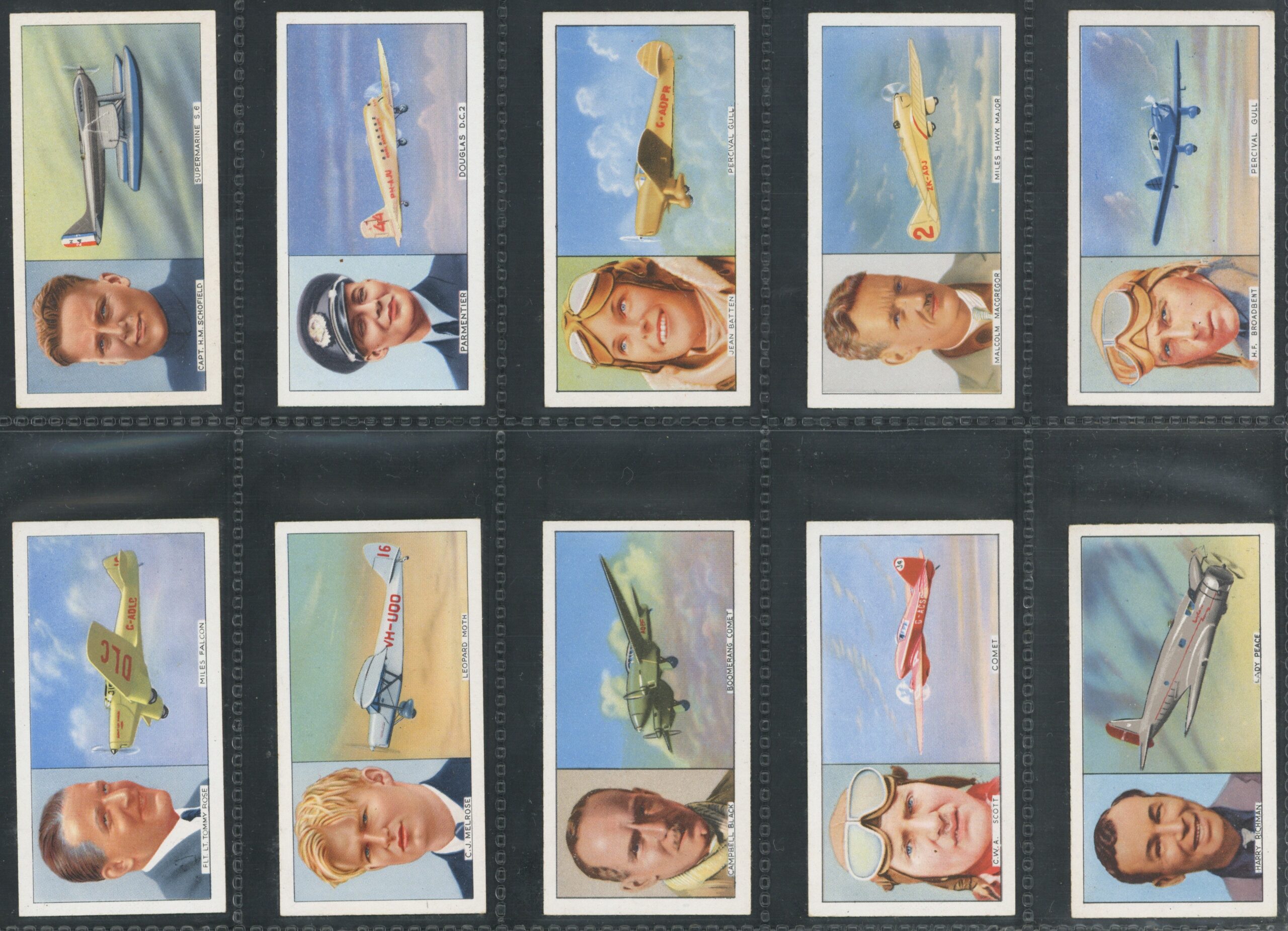 Carreras - 'Famous Airmen & Airwomen' - Complete Set (1936) Carreras - 'Famous Airmen & Airwomen' - Complete Set (1936)