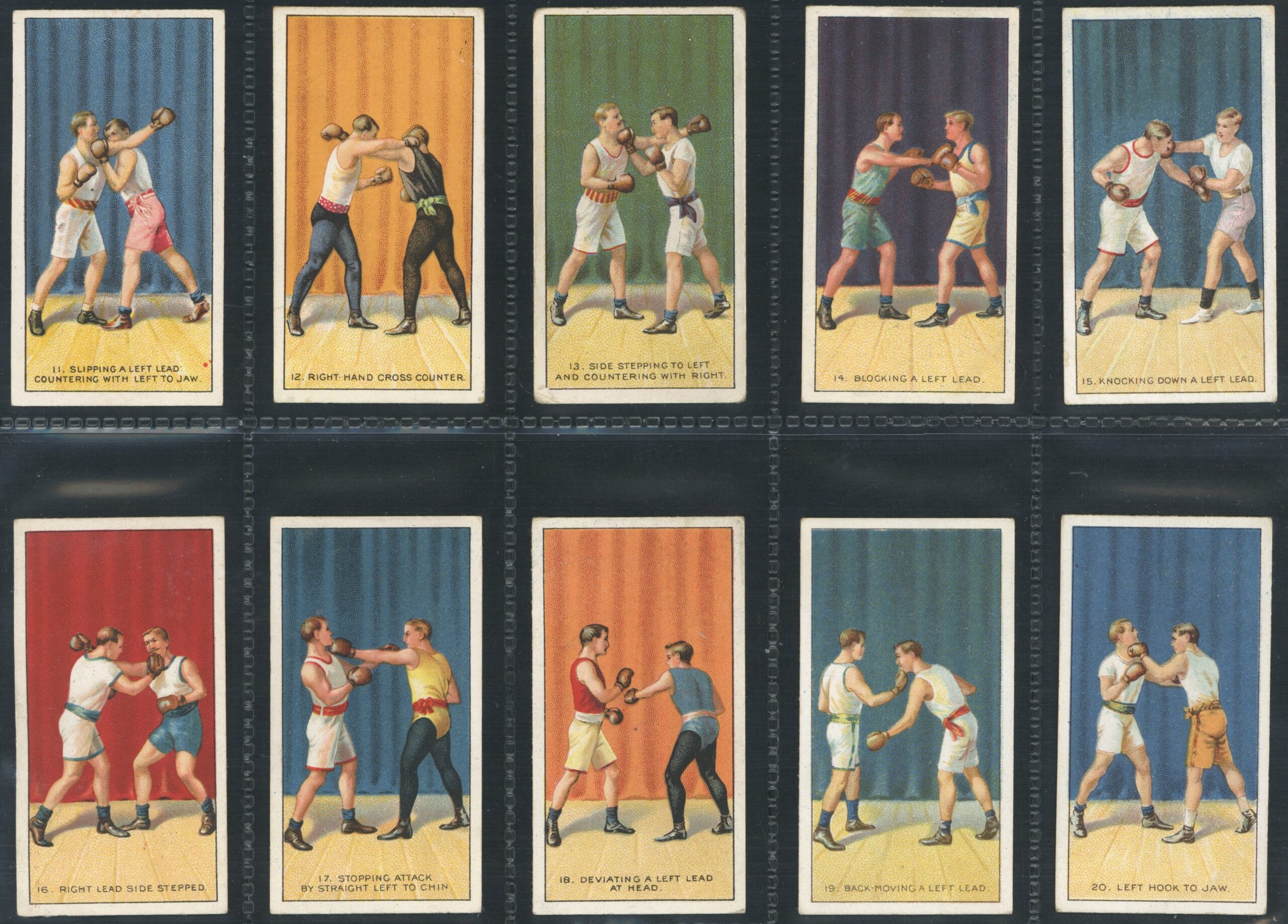 Carreras - 'The Science of Boxing Series (Black Cat)' (c1916) - Complete Set Carreras - 'The Science of Boxing Series (Black Cat)' (c1916) - Complete Set