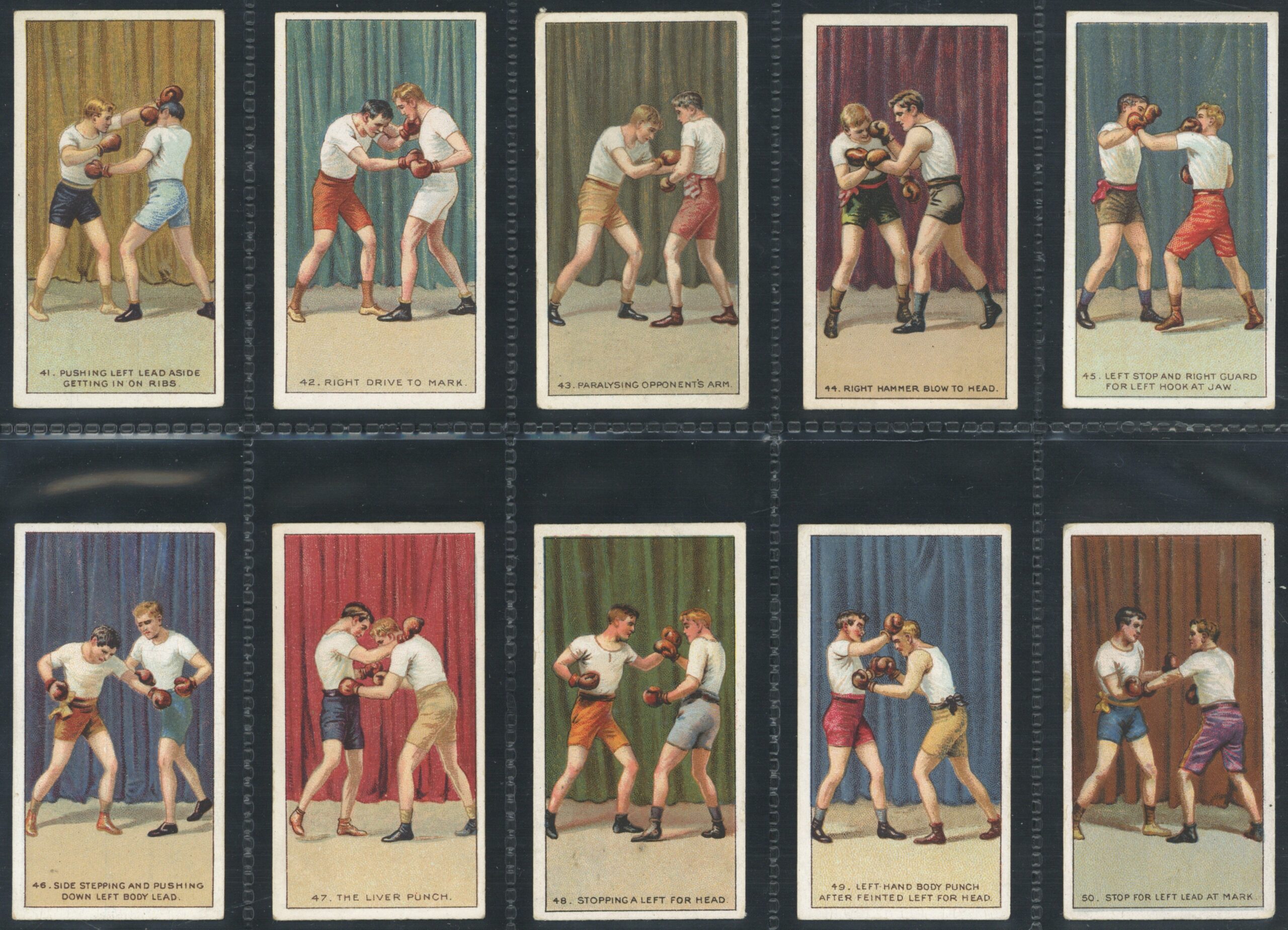 Carreras - 'The Science of Boxing Series (Black Cat)' (c1916) - Complete Set Carreras - 'The Science of Boxing Series (Black Cat)' (c1916) - Complete Set