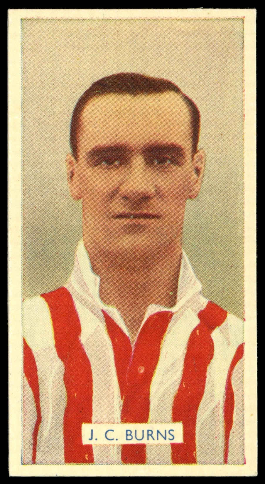 Carreras - 'Famous Footballers' (1936) - #10 - J.C. Burns (Brentford) Carreras - 'Famous Footballers' (1936) - #10 - J.C. Burns (Brentford)