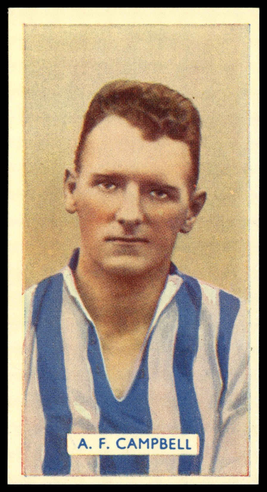 Carreras - 'Famous Footballers' (1936) - #43 - A.F. Campbell (Huddersfield Town) Carreras - 'Famous Footballers' (1936) - #43 - A.F. Campbell (Huddersfield Town)