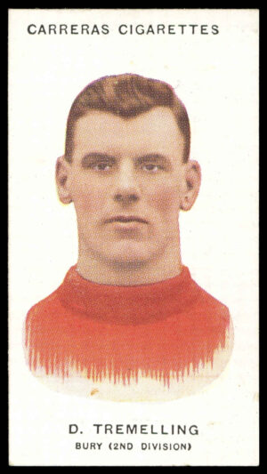 Carreras - 'Footballers (26mm)' (1934) - #10 - D. Tremelling (Bury)