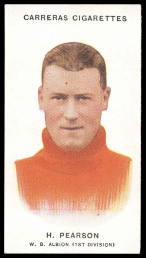 Carreras - 'Footballers (26mm)' (1934) - #12 - H. Pearson (West Bromwich Albion)
