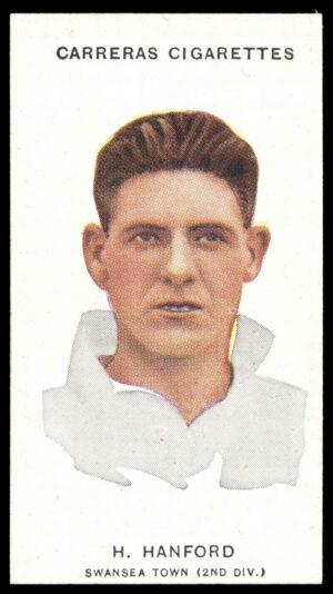 Carreras - 'Footballers (26mm)' (1934) - #24 - H. Hanford (Swansea Town)