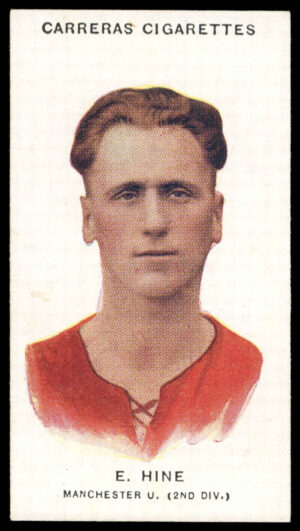 Carreras - 'Footballers (26mm)' (1934) - #32 - E. Hine (Manchester United)