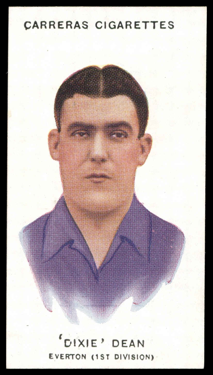 Carreras - 'Footballers (26mm)' (1934) - #34 - Dixie Dean (Everton) Carreras - 'Footballers (26mm)' (1934) - #34 - Dixie Dean (Everton)