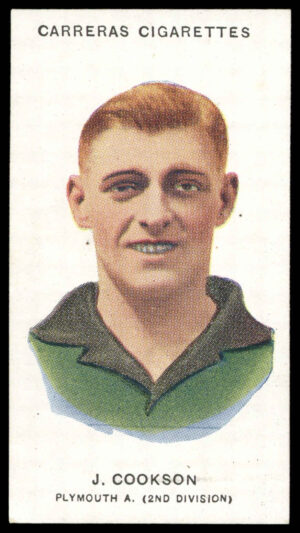 Carreras - 'Footballers (26mm)' (1934) - #51 - J. Cookson (Plymouth Argyle)
