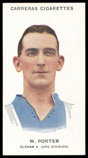 Carreras - 'Footballers (26mm)' (1934) - #55 - W. Porter (Oldham Athletic)