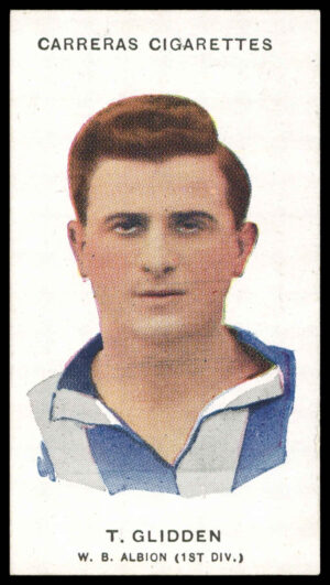 Carreras - 'Footballers (26mm)' (1934) - #75 - T. Glidden (West Bromwich Albion)