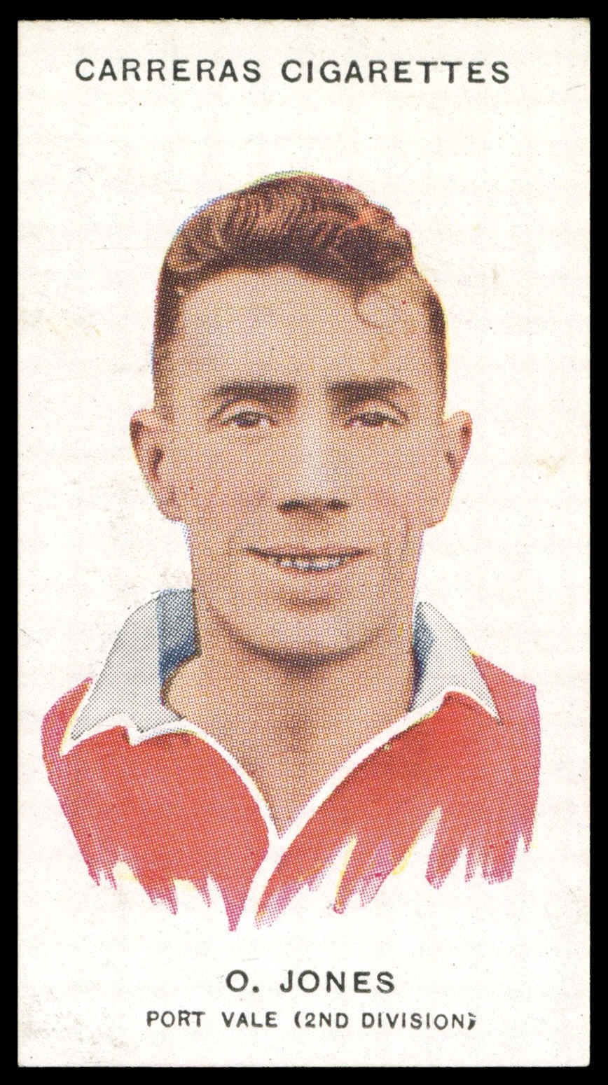 Carreras - 'Footballers (26mm)' (1934) - #9 - O. Jones (Norwich City) Carreras - 'Footballers (26mm)' (1934) - #9 - O. Jones (Norwich City)