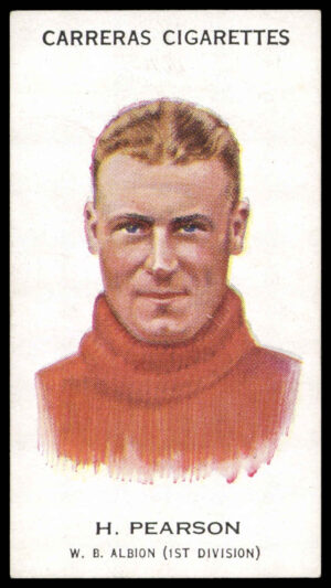 Carreras - 'Footballers (27mm)' (1934) - #12 - H. Pearson (West Bromwich Albion)