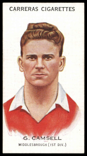 Carreras - 'Footballers (27mm)' (1934) - #18 - G. Camsell (Middlesbrough)