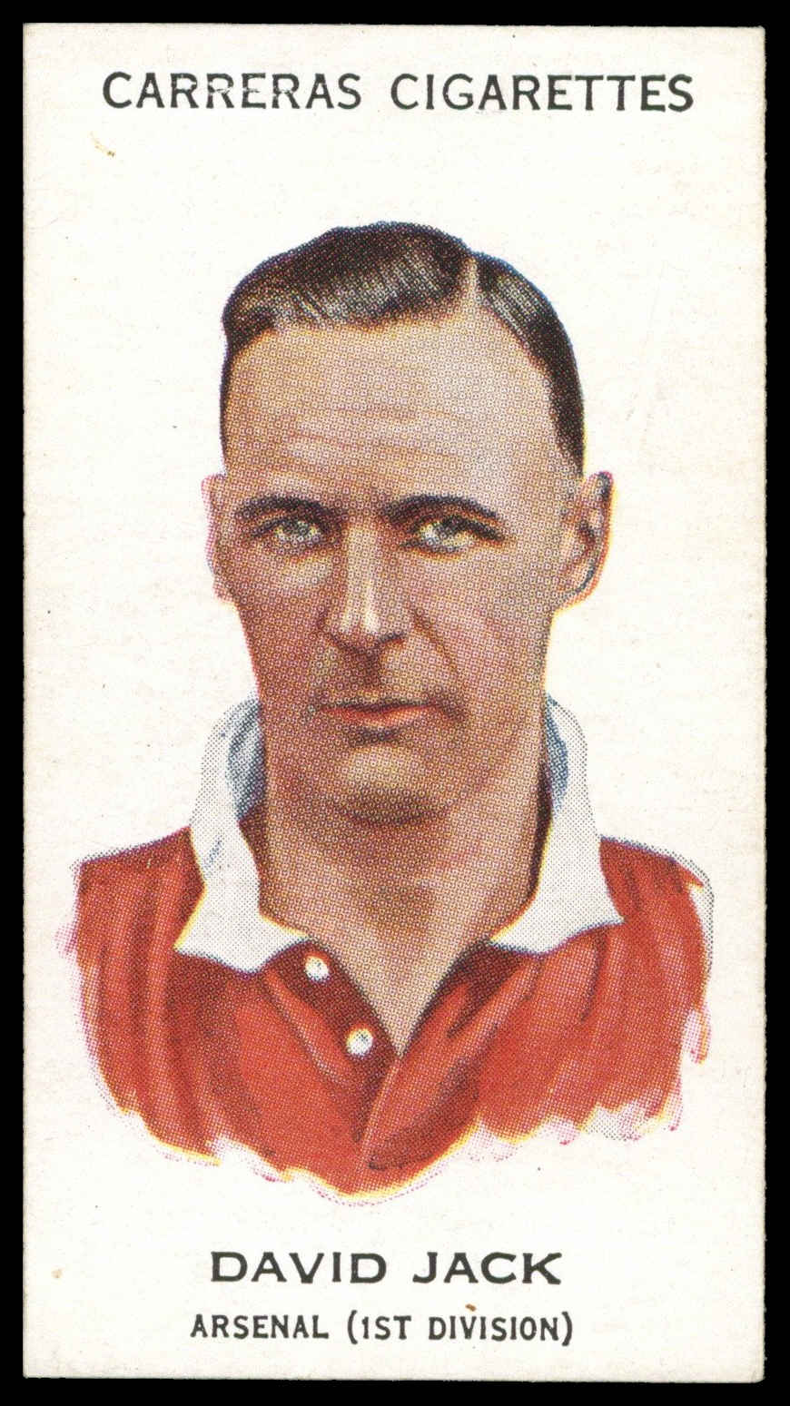 Carreras - 'Footballers (27mm)' (1934) - #39 - D. Jack (Arsenal) Carreras - 'Footballers (27mm)' (1934) - #39 - D. Jack (Arsenal)