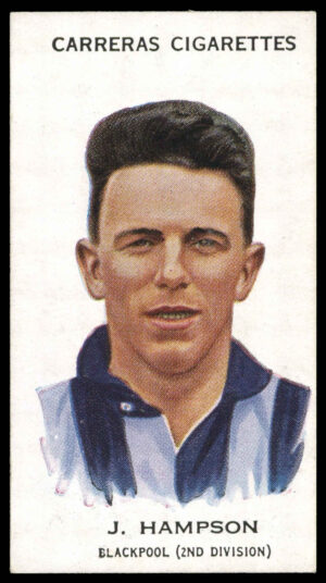 Carreras - 'Footballers (27mm)' (1934) - #64 - J. Hampson (Blackpool) Carreras - 'Footballers (27mm)' (1934) - #64 - J. Hampson (Blackpool)