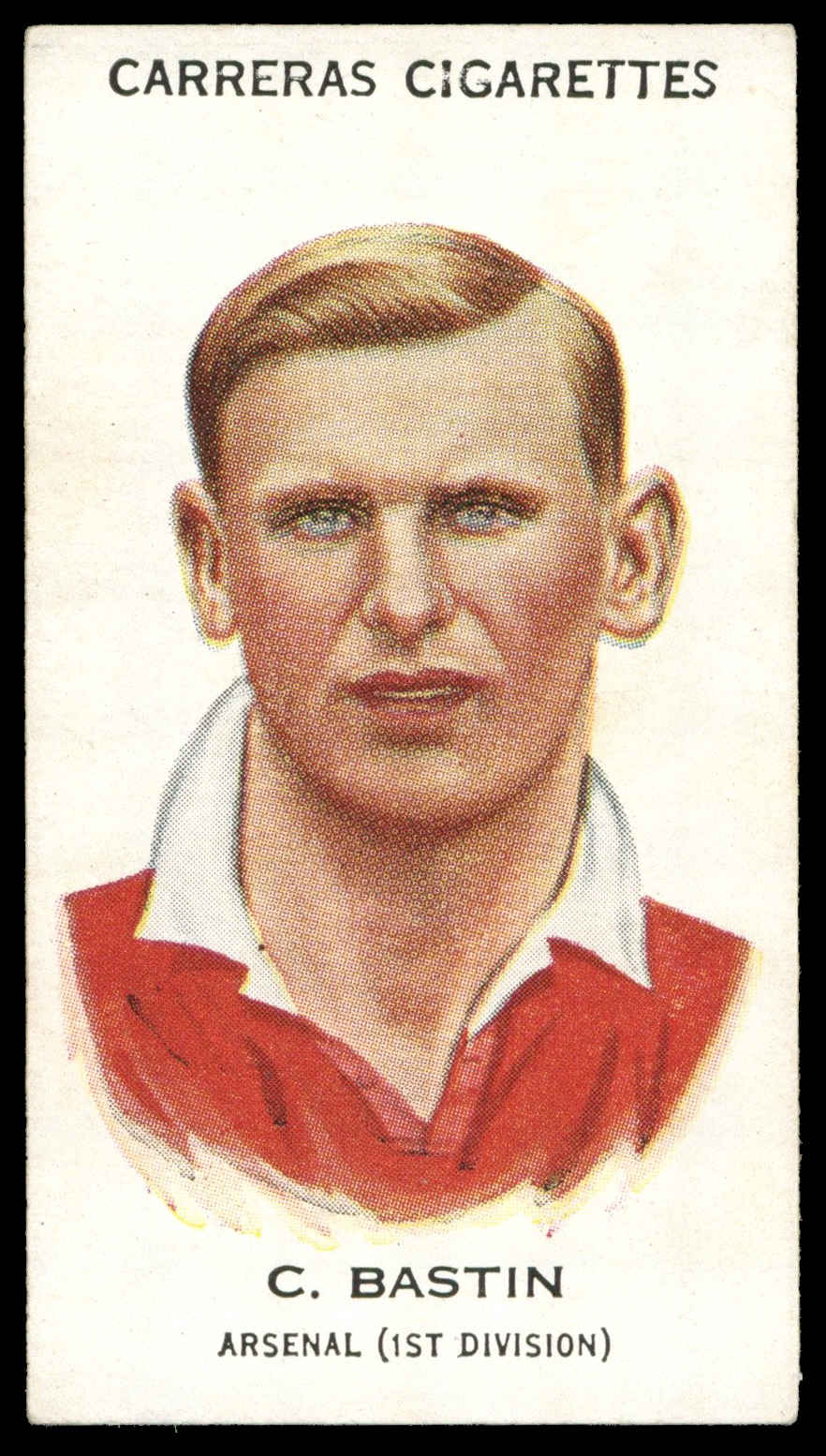 Carreras - 'Footballers (27mm)' (1934) - #74 - C. Bastin (Arsenal) Carreras - 'Footballers (27mm)' (1934) - #74 - C. Bastin (Arsenal)