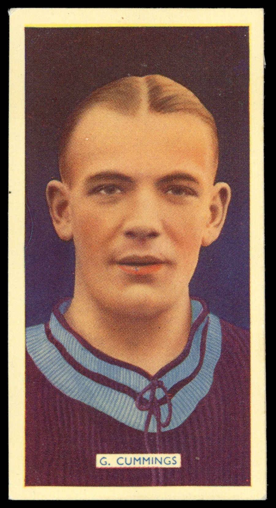 Carreras - 'Popular Footballers (White)' (1936) - #1 - G. Cummings (Aston Villa) Carreras - 'Popular Footballers (White)' (1936) - #1 - G. Cummings (Aston Villa)
