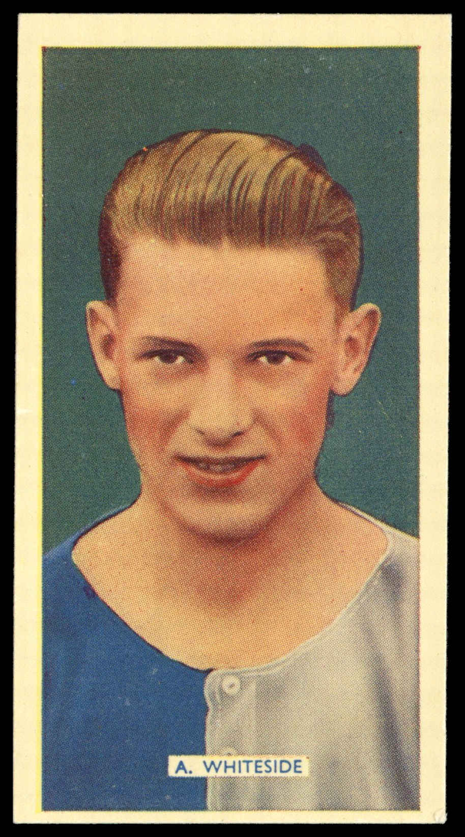 Carreras - 'Popular Footballers (White)' (1936) - #5 - A. Whiteside (Blackburn Rovers) Carreras - 'Popular Footballers (White)' (1936) - #5 - A. Whiteside (Blackburn Rovers)