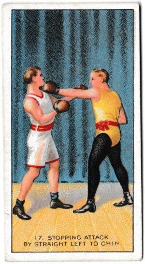Carreras - 'The Science of Boxing Series (Black Cat)' (1914) - Stopping Attack by Straight Left