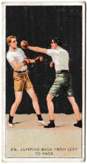 Carreras - 'The Science of Boxing Series (Black Cat)' (1914) - Jumping Back from Left to Face