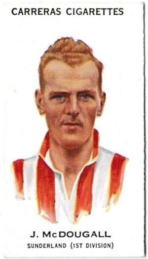 Carreras - 'Footballers' (1934) - J. McDougall (Sunderland) Carreras - 'Footballers' (1934) - J. McDougall (Sunderland)