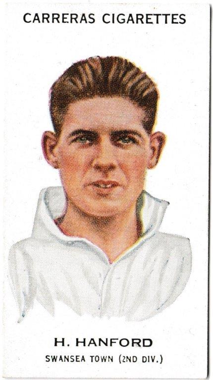 Carreras - 'Footballers' (1934) - H. Hanford (Swansea Town) Carreras - 'Footballers' (1934) - H. Hanford (Swansea Town)