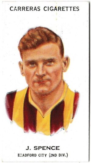 Carreras - 'Footballers' (1934) - J. Spence (Bradford City)