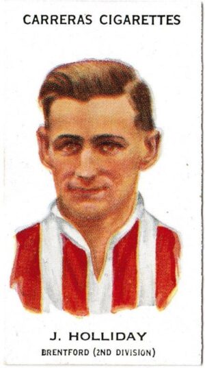 Carreras - 'Footballers' (1934) - J. Holliday (Brentford)