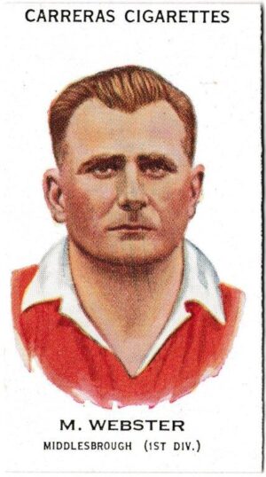 Carreras - 'Footballers' (1934) - M. Webster (Middlesbrough)