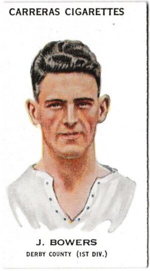 Carreras - 'Footballers' (1934) - J. Bowers (Derby County)