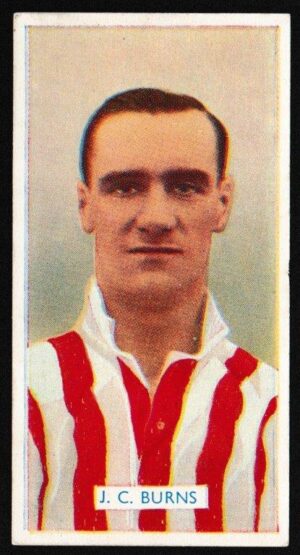 Carreras - 'Famous Footballers' (1936) - Card #10 - J.C. Burns (Brentford)