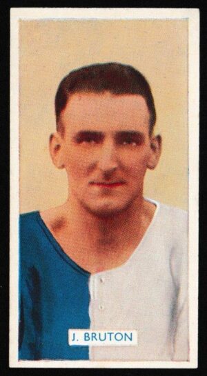 Carreras - 'Famous Footballers' (1936) - Card #13 - J. Bruton (Blackburn Rovers)