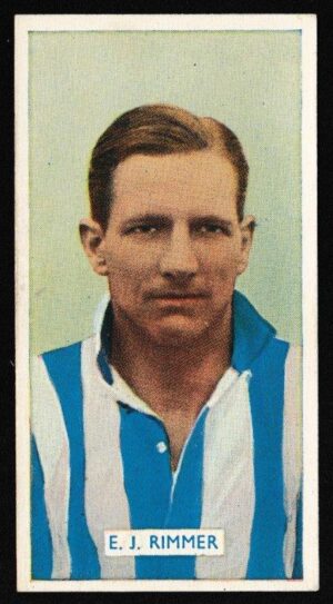 Carreras - 'Famous Footballers' (1936) - Card #18 - E.J. Rimmer (Sheffield Wednesday)