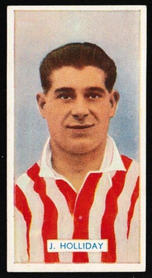 Carreras - 'Famous Footballers' (1936) - Card #19 - J. Hollliday (Brentford)
