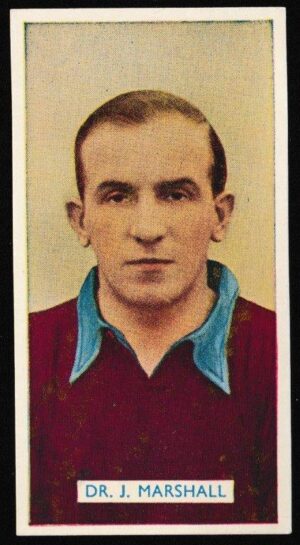 Carreras - 'Famous Footballers' (1936) - Card #2 - Dr. J. Marshall (West Ham United)