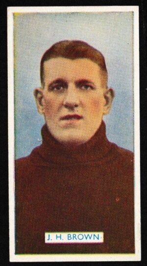 Carreras - 'Famous Footballers' (1936) - Card #25 - J.H. Brown (Sheffield Weds)