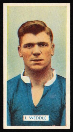 Carreras - 'Famous Footballers' (1936) - Card #33 - J. Weddle (Portsmouth)
