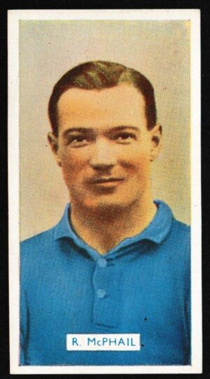 Carreras - 'Famous Footballers' (1936) - Card #40 - R. McPhail (Rangers)