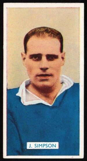 Carreras - 'Famous Footballers' (1936) - Card #5 - J. Simpson (Rangers)