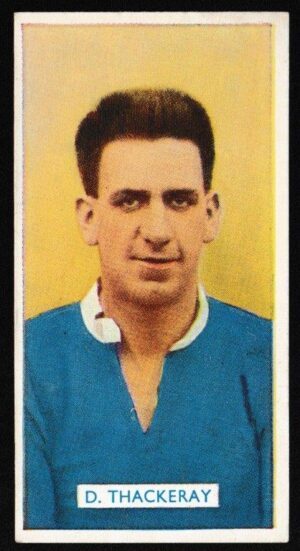 Carreras - 'Famous Footballers' (1936) - Card #7 - D. Thackeray (Portsmouth)
