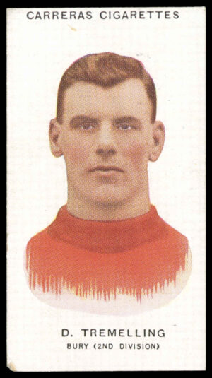 Carreras - 'Footballers (26mm)' (1934) - D. Tremelling (Bury)