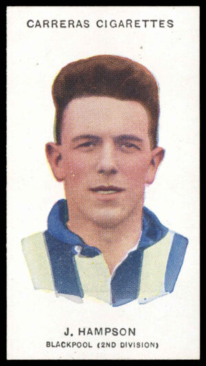 Carreras - 'Footballers (26mm)' (1934) - J. Hampson (Blackpool)