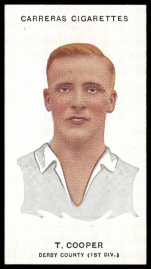 Carreras - 'Footballers (26mm)' (1934) - T. Cooper (Derby County)