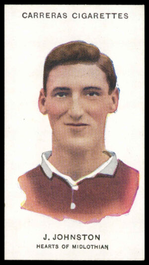 Carreras - 'Footballers (26mm)' (1934) - J. Johnston (Heart of Midlothian)