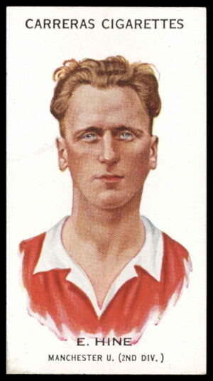 Carreras - 'Footballers (27mm)' (1934) - E. Hine (Manchester United)