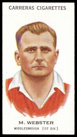 Carreras - 'Footballers (27mm)' (1934) - M. Webster (Middlesbrough)