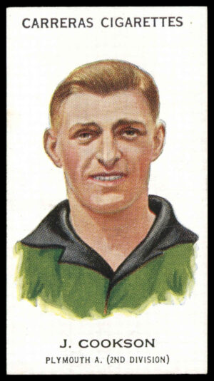 Carreras - 'Footballers (27mm)' (1934) - J. Cookson (Plymouth Argyle)