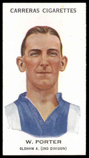 Carreras - 'Footballers (27mm)' (1934) - W. Porter (Oldham Athletic)