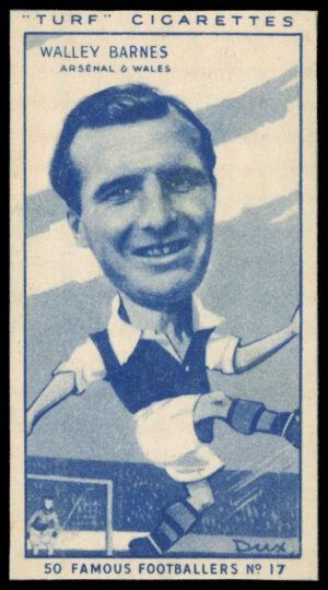 Carreras - 'Famous Footballers (Turf Singles)' (1951) - Walley Barnes (Arsenal) Carreras - 'Famous Footballers (Turf Singles)' (1951) - Walley Barnes (Arsenal)